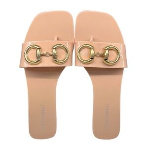 Jeffrey Campbell Annia Horsebit Natural Sandal, Sz 8